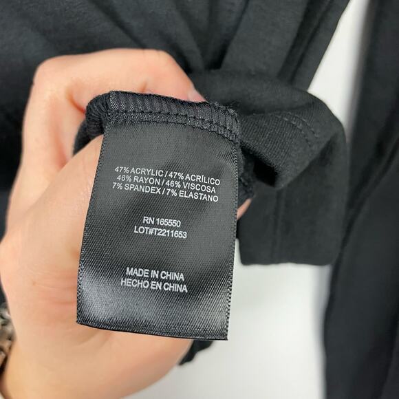 32 Degrees Heat Womens Lightweight Sweatshirt Small Black Funnel Neck NWT - Picture 7 of 8